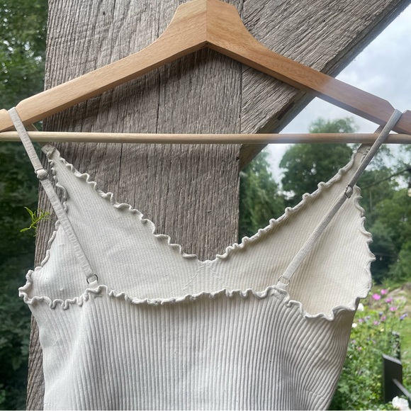 Free People Off White Ribbed Cami Tank - Picture 4 of 6
